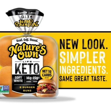Nature's Own Keto Burger Buns, 8 ct