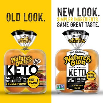 Nature's Own Keto Burger Buns, 8 ct