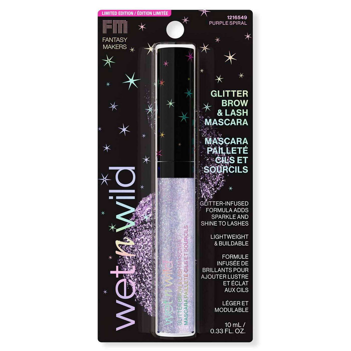 Wet n Wild Fantasy Makers Limited Edition Glitter Brow & Lash Mascara - Purple Spiral; image 5 of 6