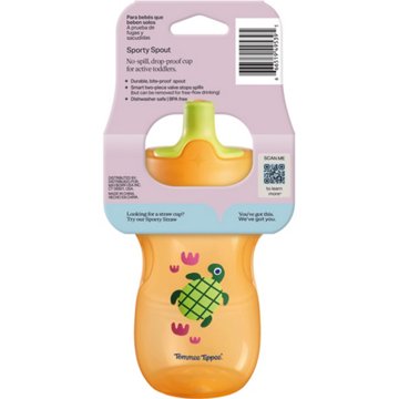 Tommee Tippee Sporty Spout Toddler Water Bottle - Colors May Vary, 10 oz