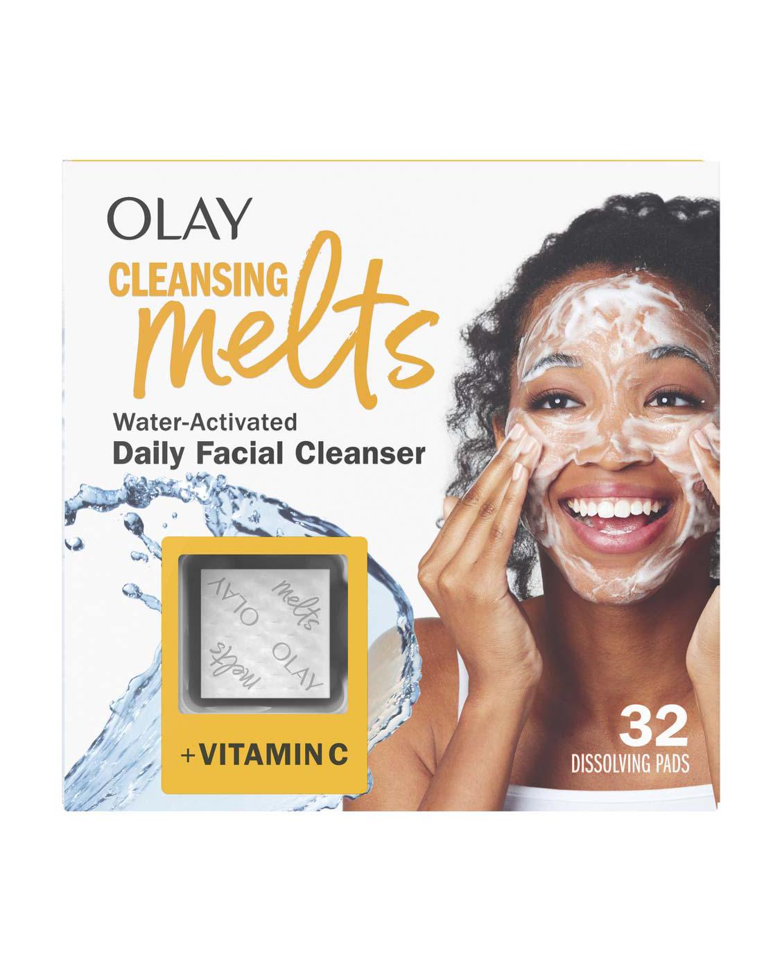 Olay Cleansing Melts Water-Activated Daily Facial Cleanser + Vitamin C; image 1 of 3