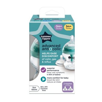 Tommee Tippee Advanced Anti+colic Bottle, 5 oz