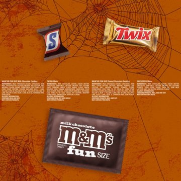 M&M'S, Snickers & Twix Assorted Halloween Candy, 65 pc