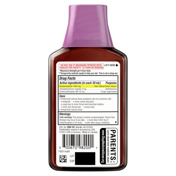 Theraflu Max Strength Nighttime Flu Medicine for Flu Symptom Relief with Acetaminophen, Dextromethorphan HBr and Chlorpheniramine Maleate, Honey and Elderberry Flavored