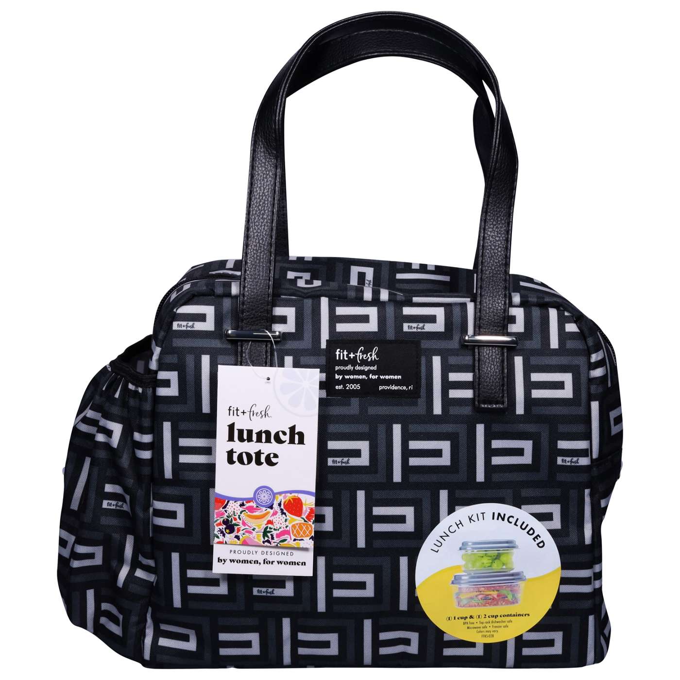 Fit + Fresh Laketown Lunch Bag Kit - Geometric; image 1 of 2