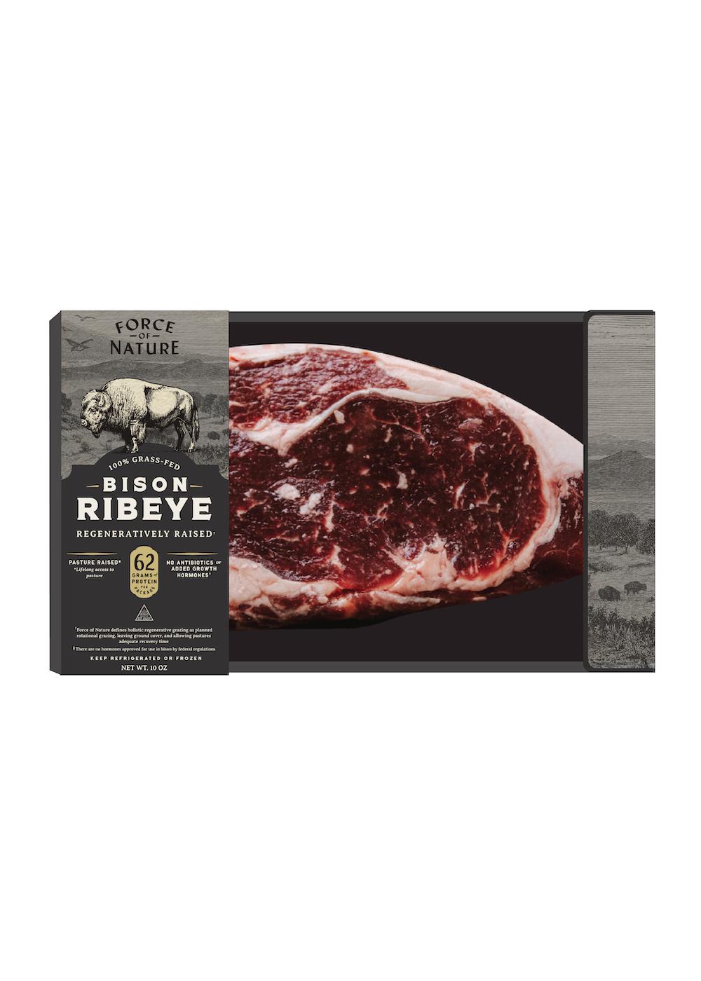 Force of Nature Fresh Grass Fed Bison Ribeye Steak - Shop Bison at H-E-B