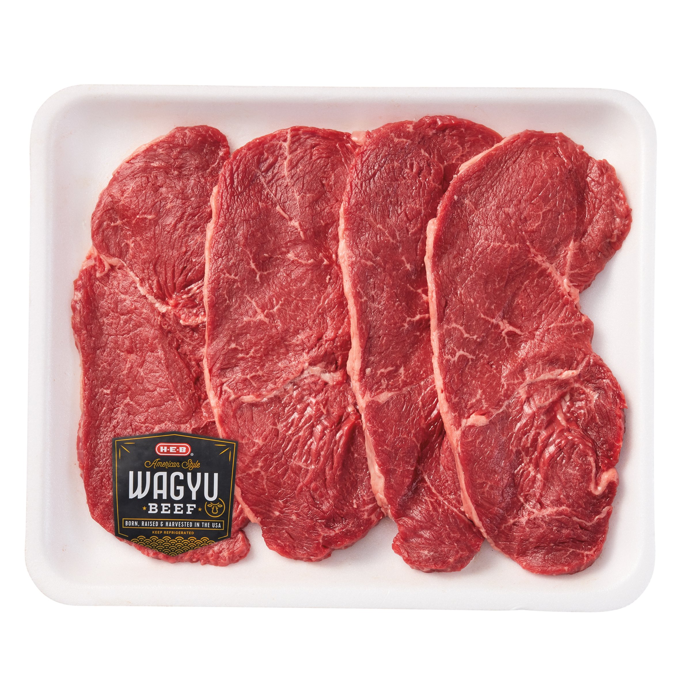 H-E-B American-Style Wagyu Beef Center Cut Top Sirloin Steaks, Thin Cut ...