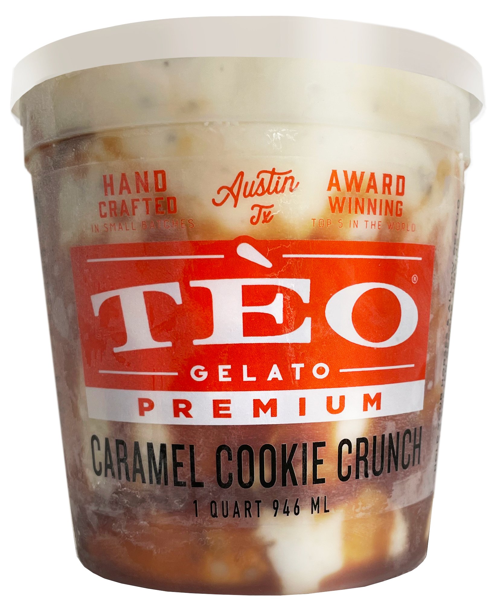 Tèo Caramel Cookie Crunch Gelato, 1 qt | Central Market