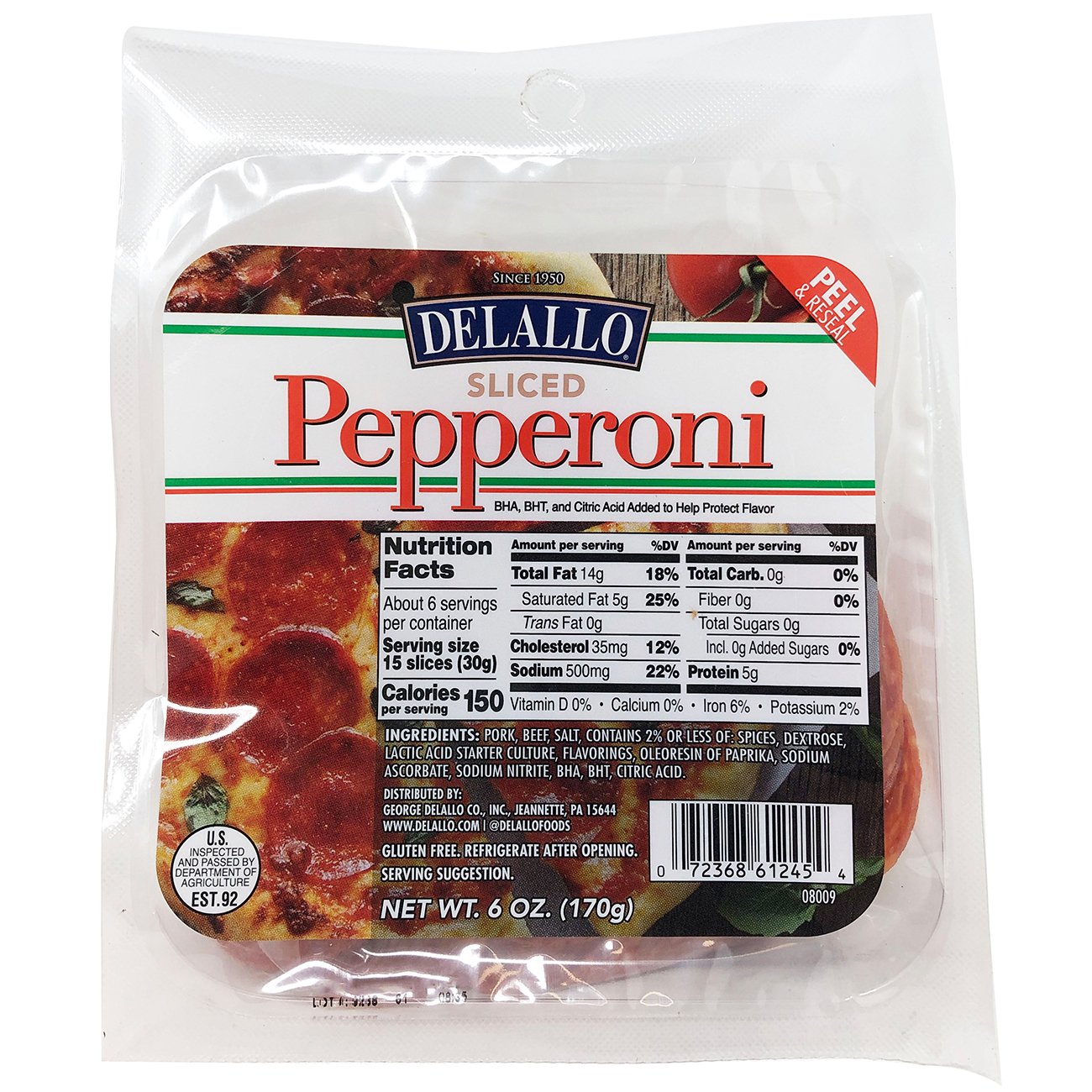 DeLallo Sliced Pepperoni Shop Meat at HEB