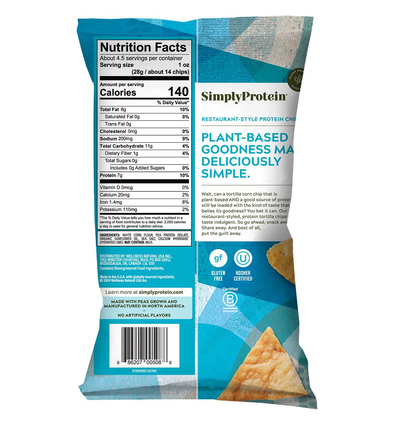 SimplyProtein Restaurant-Style Protein Tortilla Chips Sea Salt; image 2 of 2