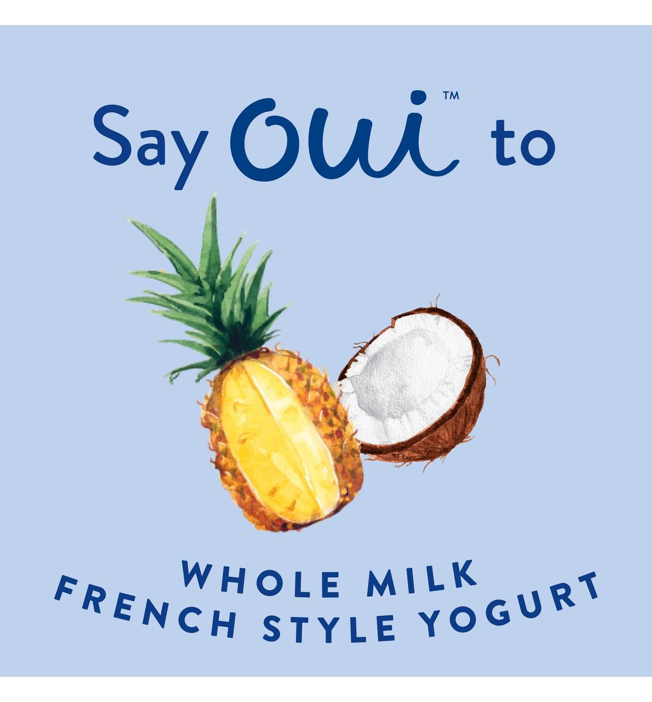 Yoplait Oui Pina Colada Whole Milk French Style Yogurt; image 2 of 5