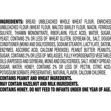 Smucker's Uncrustables Frozen Wheat Bread Sandwiches - Peanut Butter & Honey, 10 ct