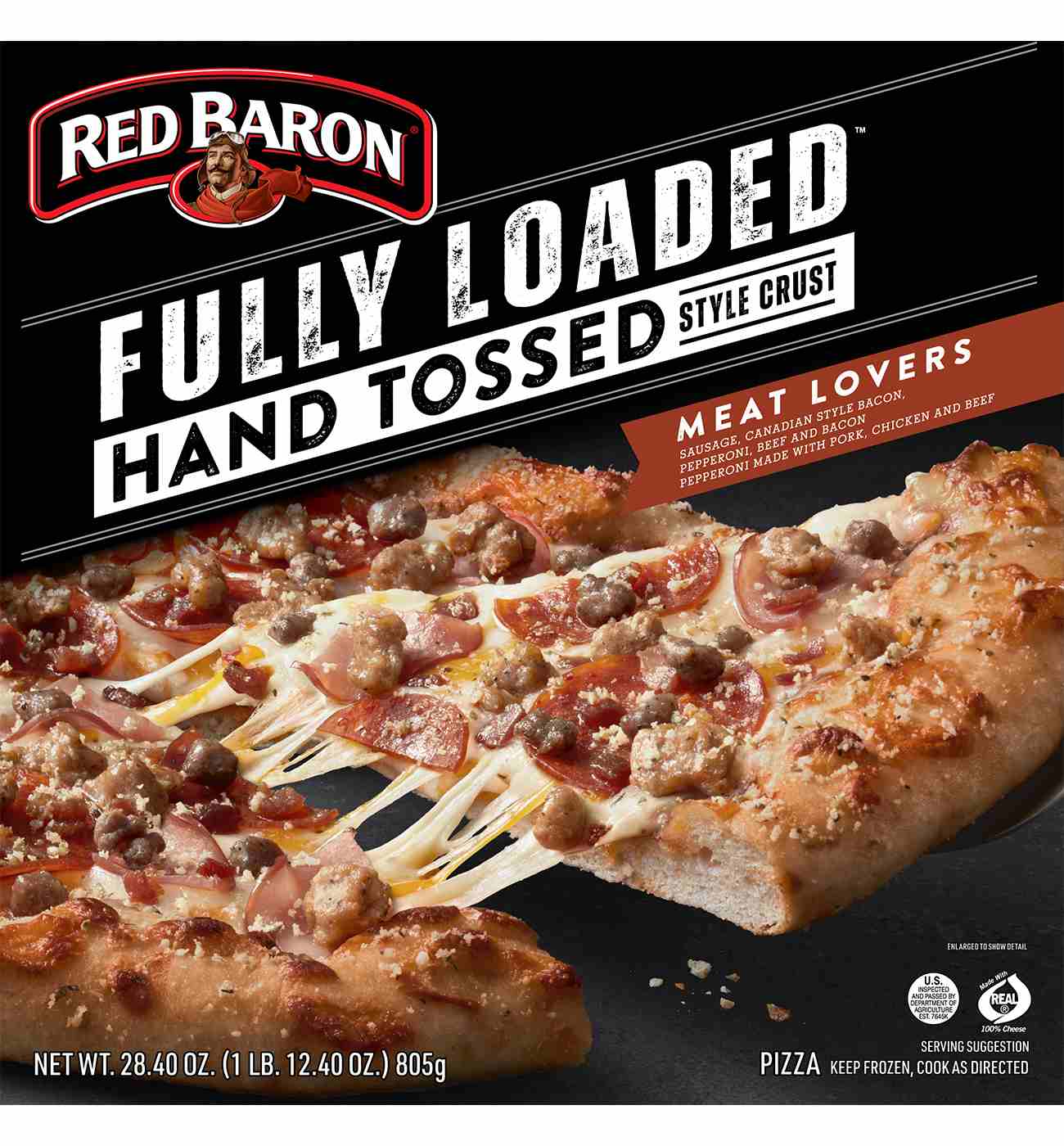 Red Baron Fully Loaded Meat Lover's Hand Tossed Crust Frozen Pizza; image 1 of 7