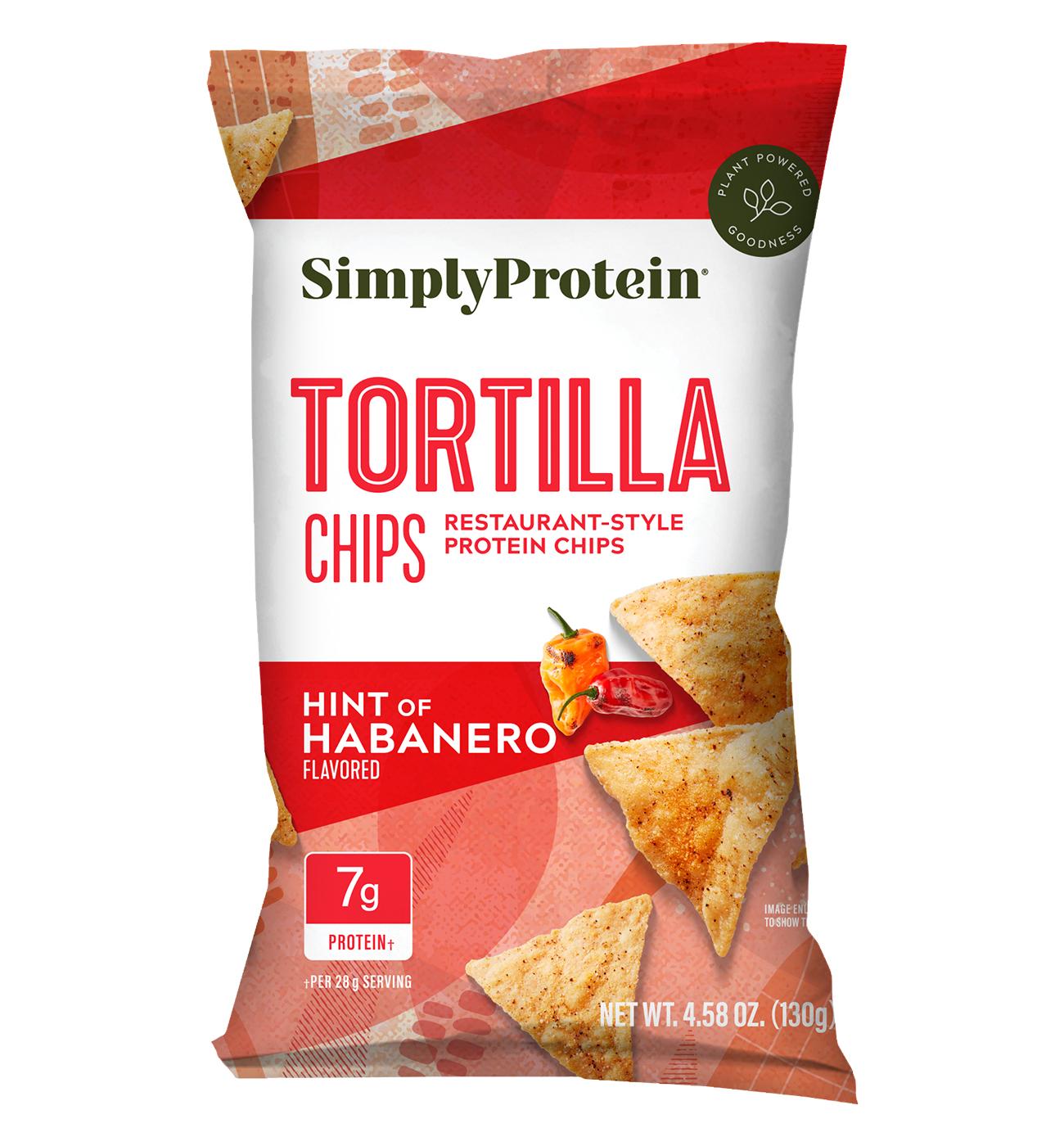 SimplyProtein Restaurant-Style Protein Tortilla Chips Hint of Habanero Flavored; image 1 of 2