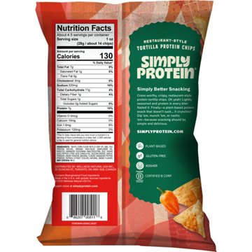 SimplyProtein Restaurant-Style Protein Tortilla Chips Hint of Habanero Flavored