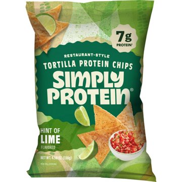 SimplyProtein Restaurant-Style Protein Tortilla Chips Hint of Lime Flavored