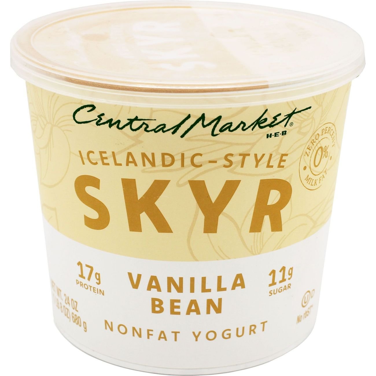 Central Market Icelandic-Style Skyr Nonfat Yogurt – Vanilla Bean