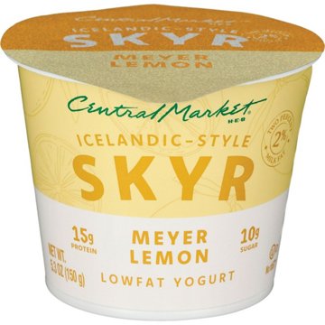 Central Market 15g Protein Icelandic Style Skyr Low Fat Yogurt – Meyer Lemon