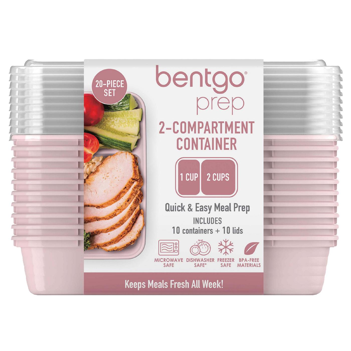 Bentgo Prep 2 Compartment Containers - Blush Pink; image 1 of 8