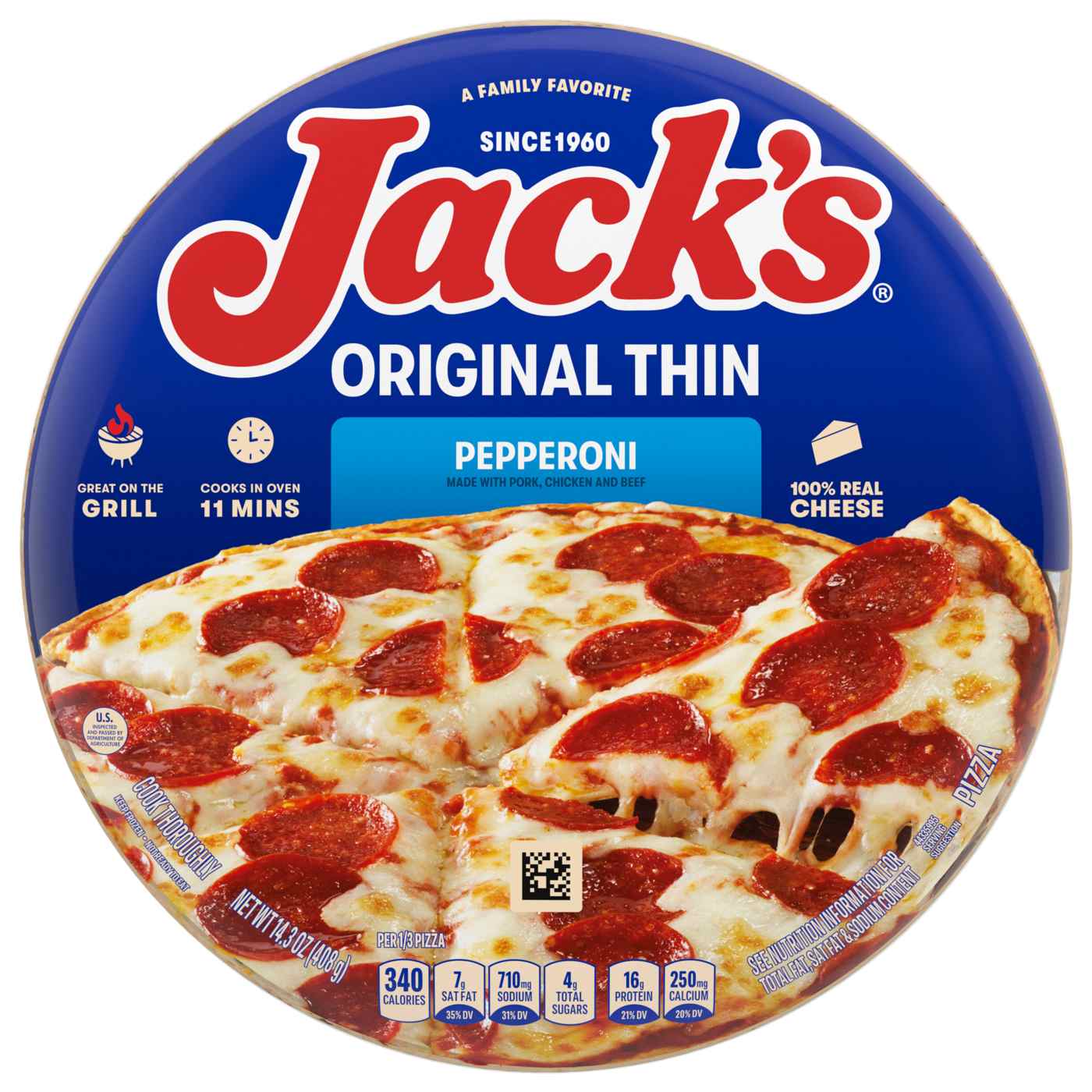 Jack's Thin Crust Frozen Pizza - Pepperoni; image 1 of 2