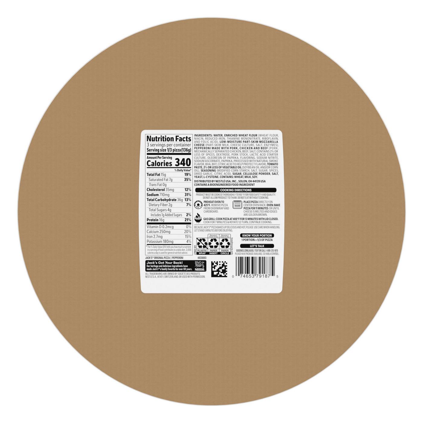 Jack's Thin Crust Pepperoni Pizza, Frozen Pizza, Easy Dinner, Frozen Dinner; image 5 of 7