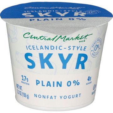 Central Market 17g Protein Icelandic Style Skyr Nonfat Yogurt – Plain