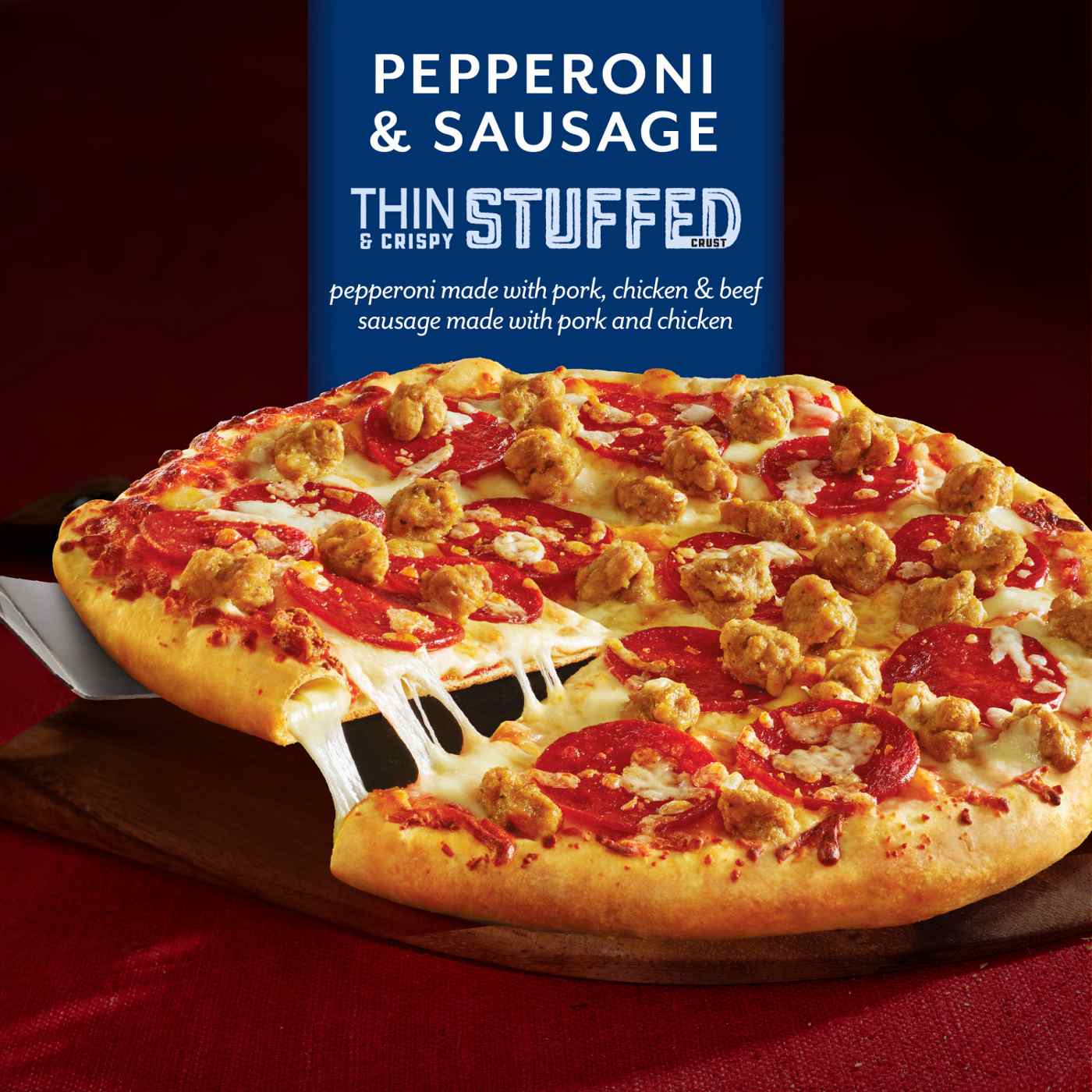 DiGiorno Thin and Crispy Stuffed Crust Pepperoni and Sausage Frozen Pizza 21.4oz