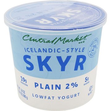 Central Market 19g Protein Icelandic Style Skyr Low Fat Yogurt – Plain, 24 oz