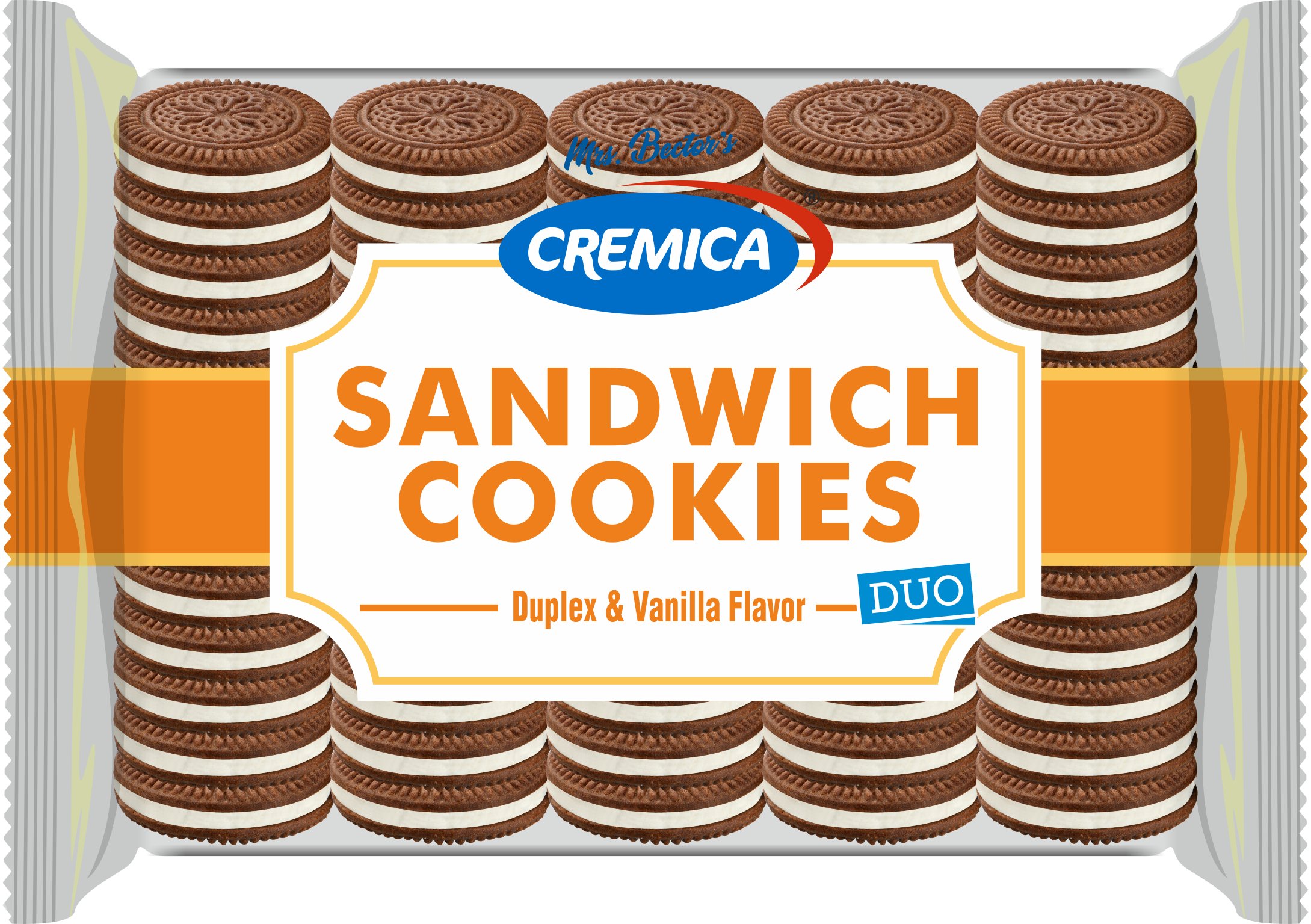 Cremica Duplex & Vanilla Flavor Sandwich Cookie, 32 oz | Low