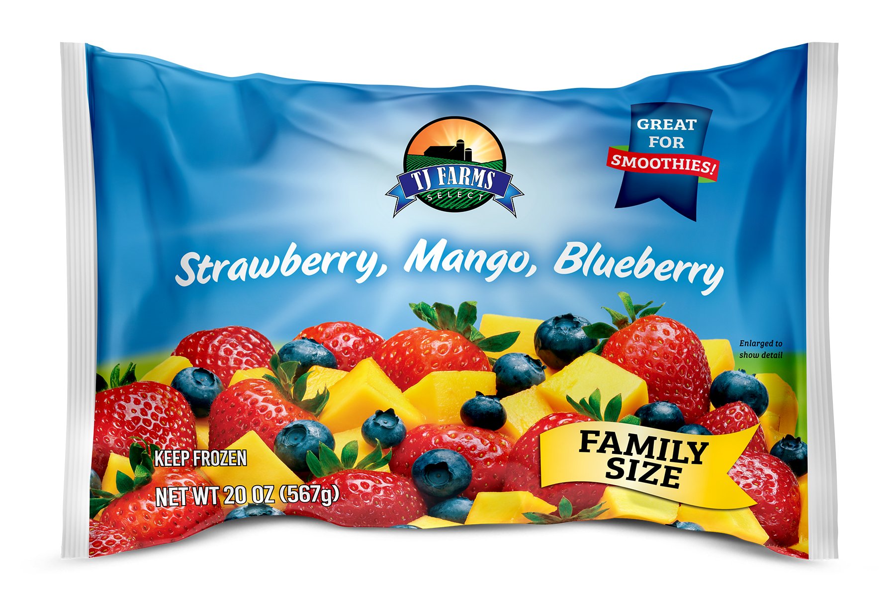 TJ Farms Select Strawberry Mango Blueberry, 20 oz | Low Prices