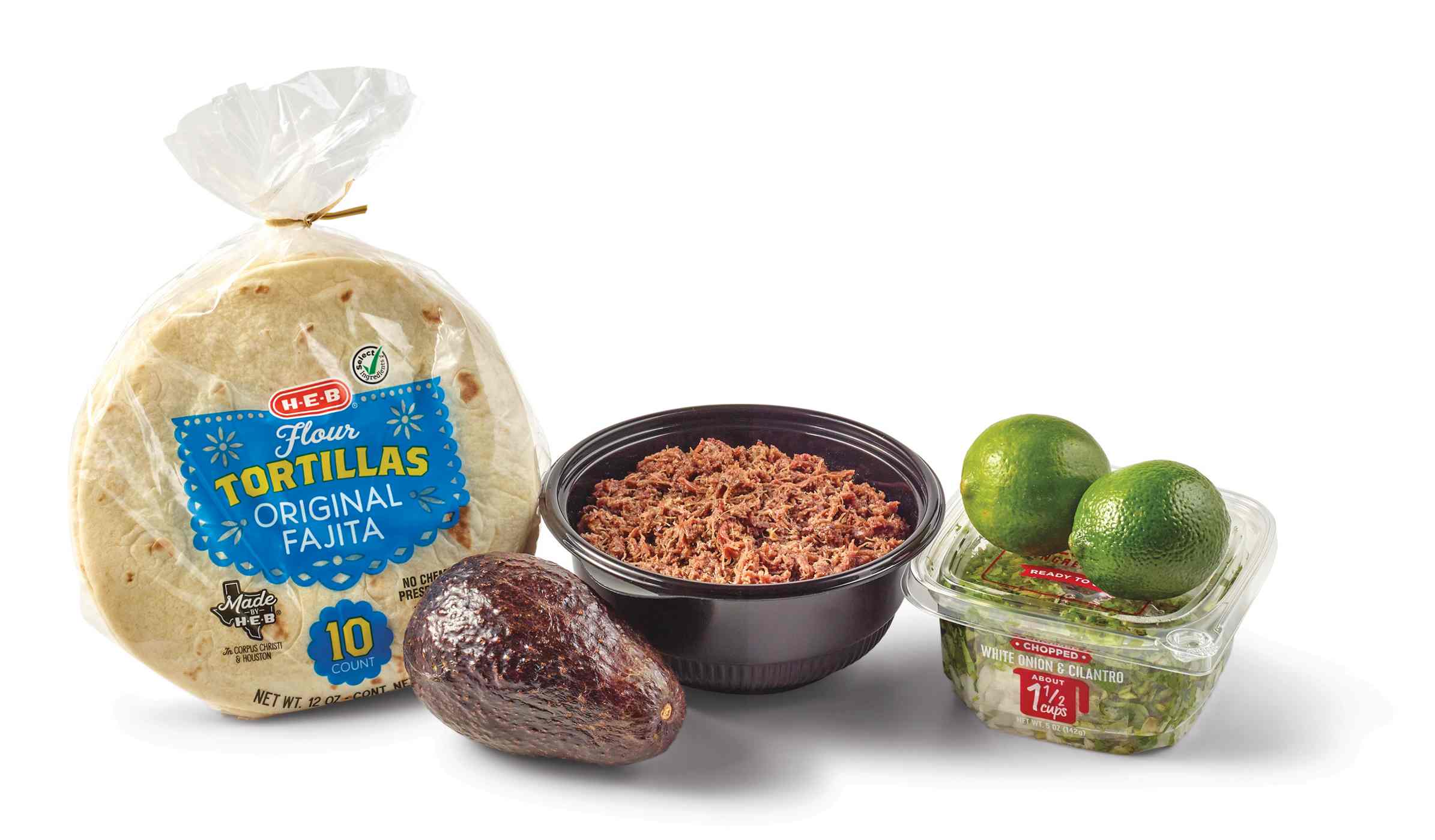 HEB Mi Tienda Beef Cheek Barbacoa Bundle Flour Tortillas (Sold Cold