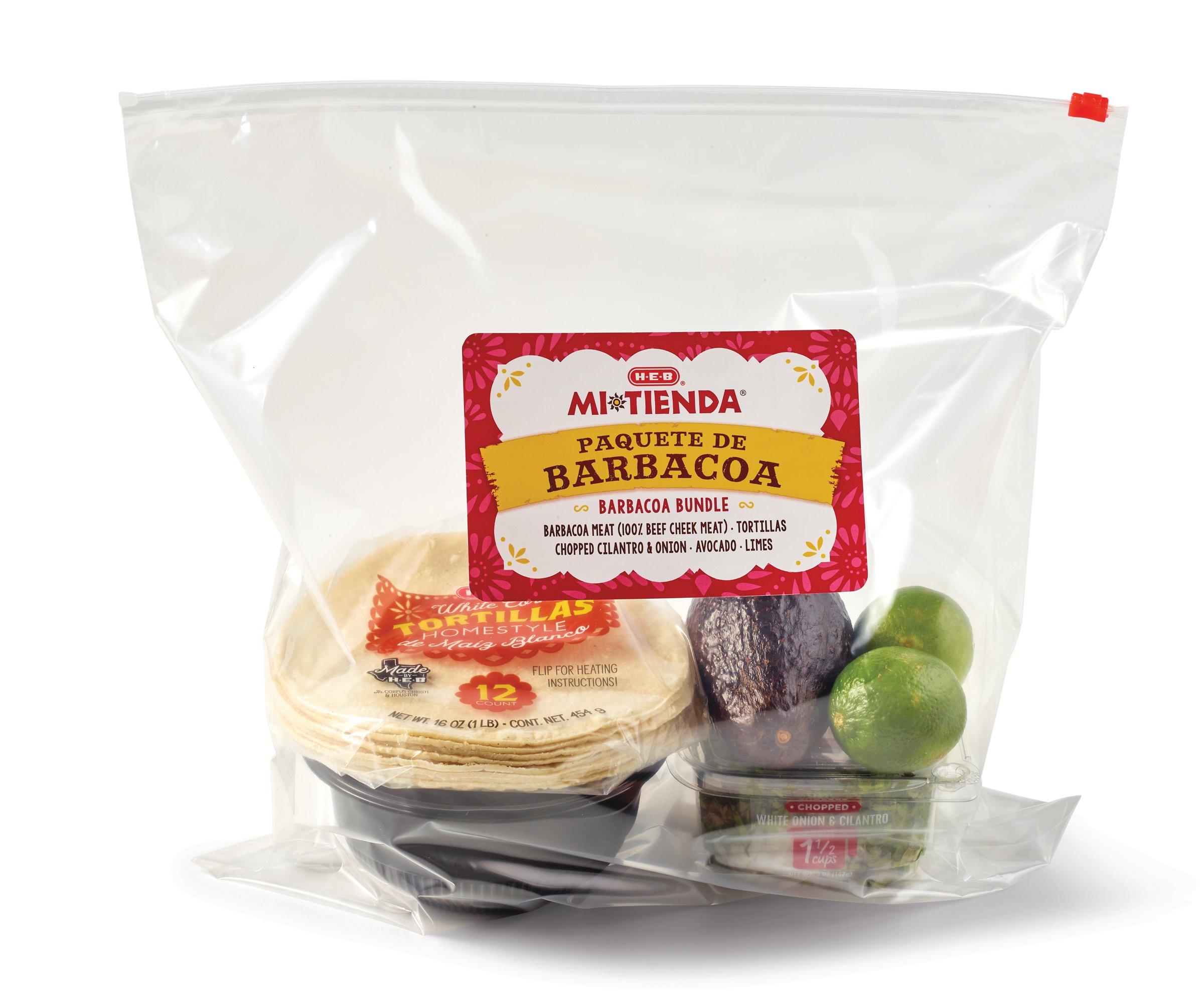 HEB Mi Tienda Beef Cheek Barbacoa Bundle Homestyle White Corn