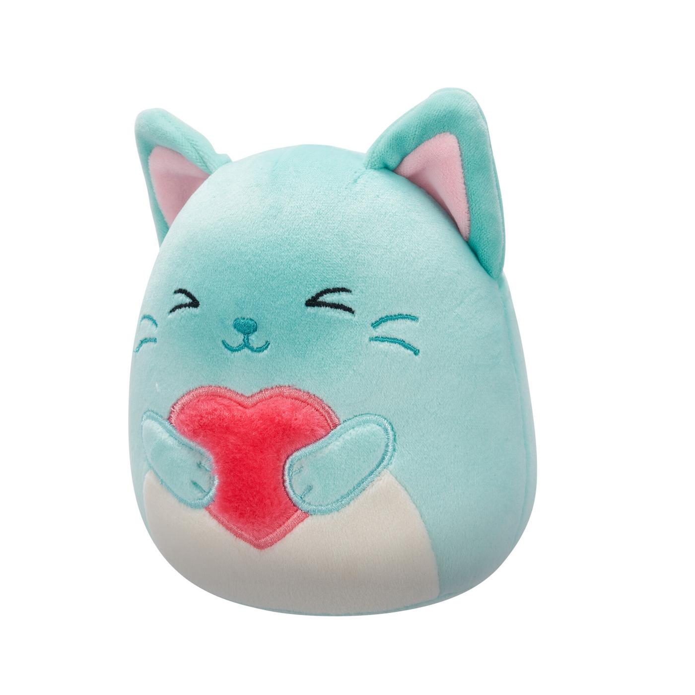 Squishmallows Teal Cat Valentine's Plush; image 4 of 4