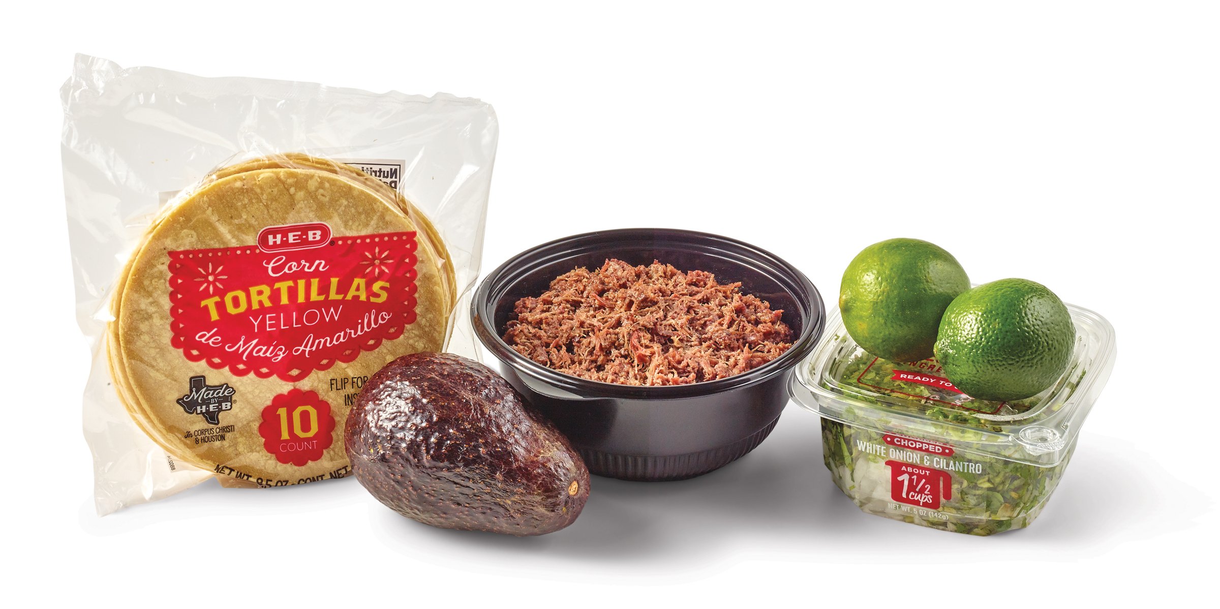 H-E-B Mi Tienda Beef Cheek Barbacoa Bundle - Yellow Corn Tortillas ...