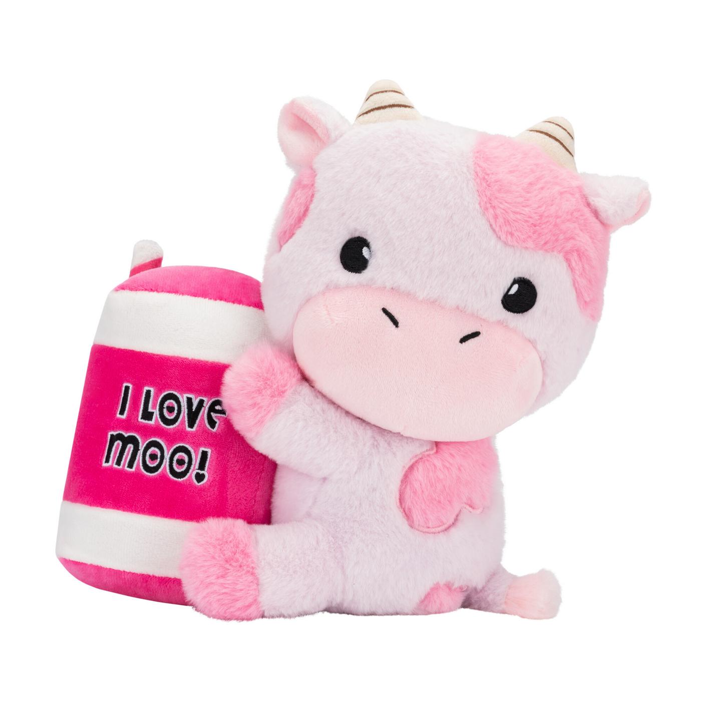 Destination Holiday Pink Cow Valentine's Plush; image 1 of 2