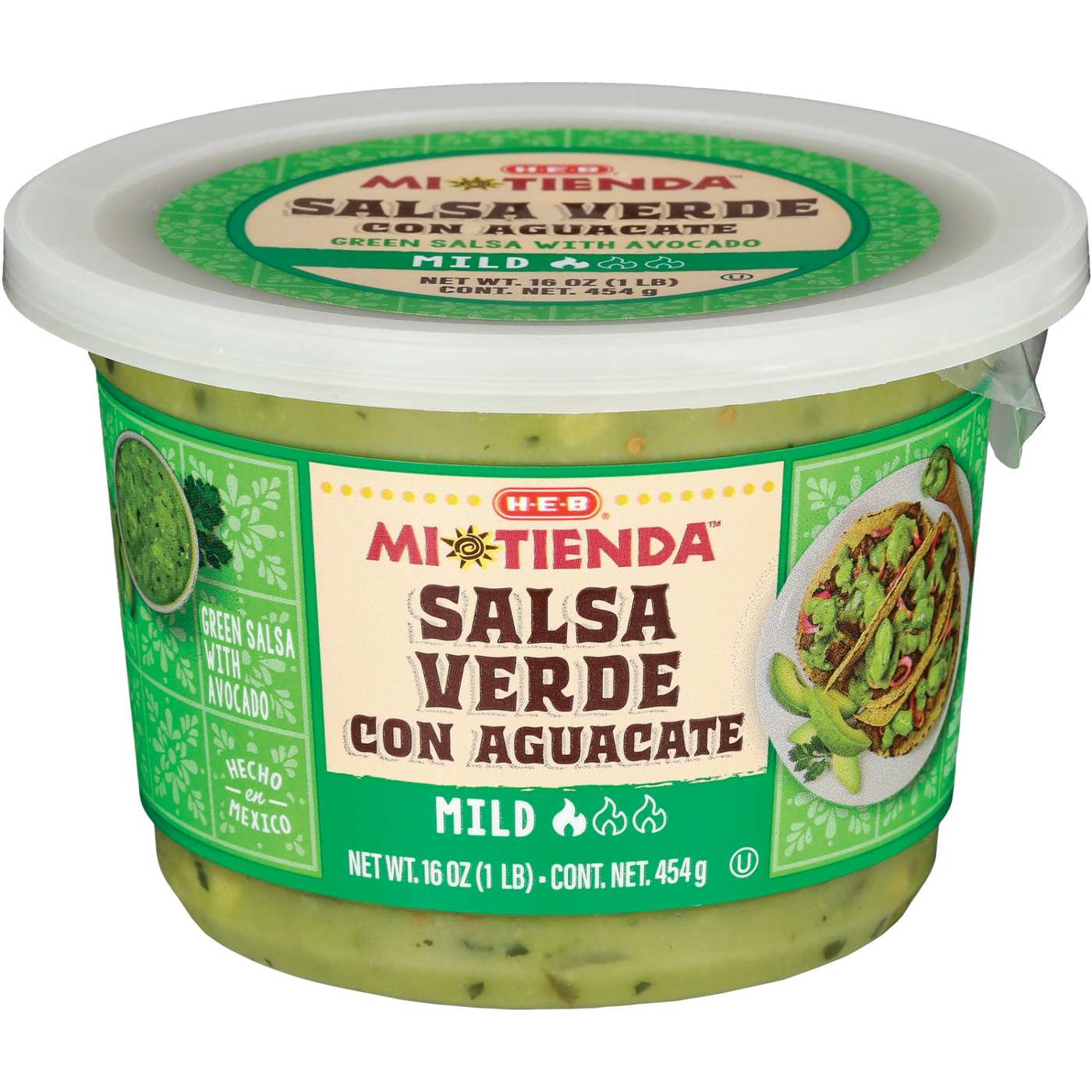 H-E-B Mi Tienda Salsa Verde con Aguacate - Mild; image 1 of 2