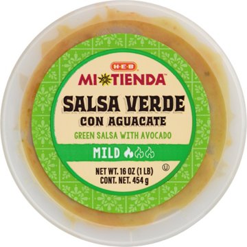 H-E-B Mi Tienda Salsa Verde con Aguacate - Mild, 16 oz