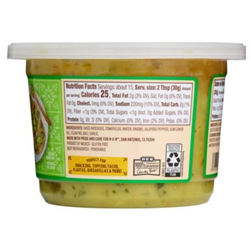 H-E-B Mi Tienda Salsa Verde con Aguacate - Mild, 16 oz