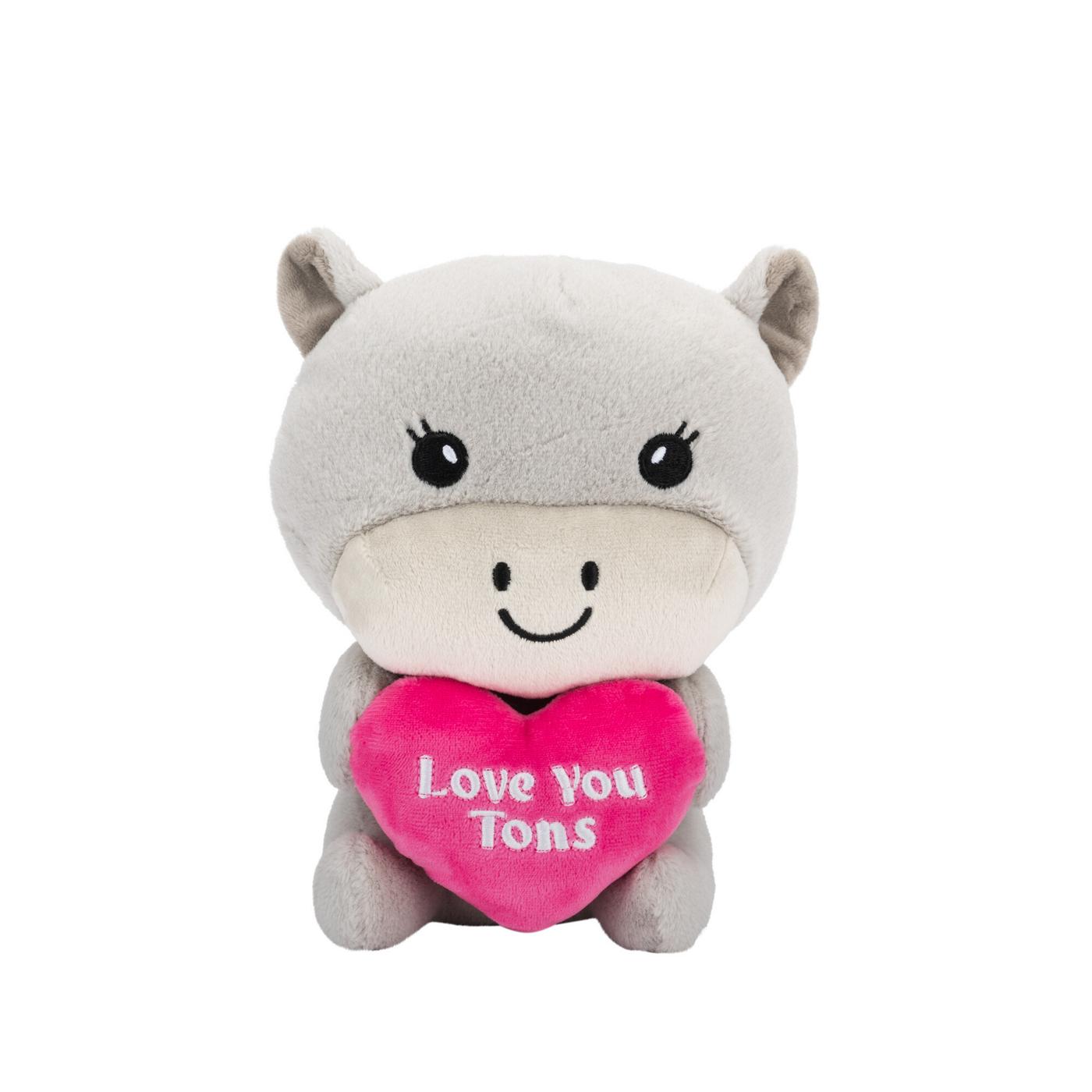 Destination Holiday Hippo Valentine's Plush; image 1 of 2