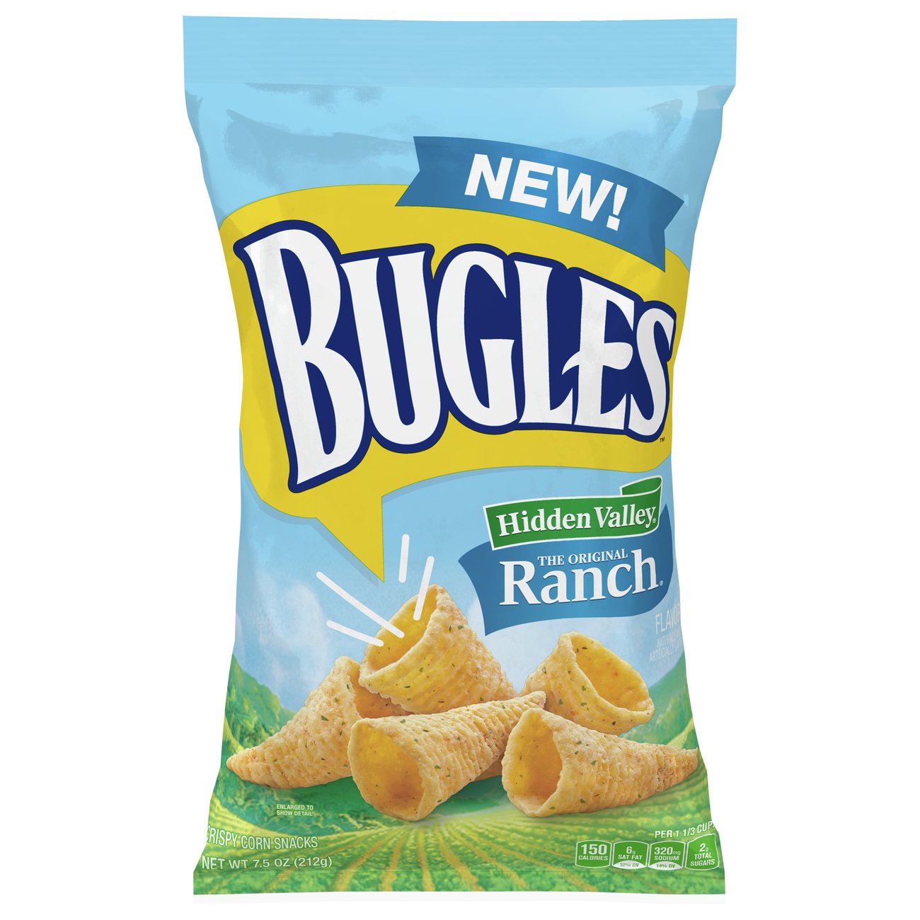 Bugles Hidden Valley Ranch Crispy Corn Snacks Shop Chips at HEB