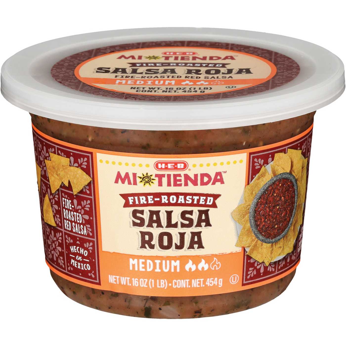 H-E-B Mi Tienda Fire-Roasted Salsa Roja - Medium; image 1 of 2