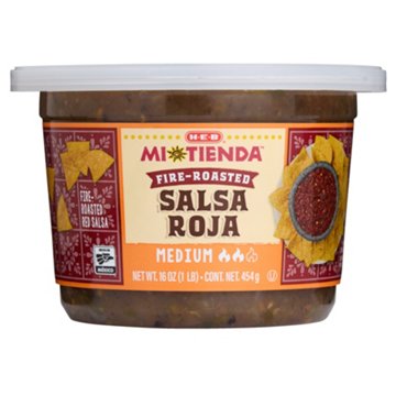 H-E-B Mi Tienda Fire-Roasted Salsa Roja - Medium, 16 oz