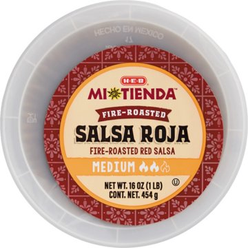 H-E-B Mi Tienda Fire-Roasted Salsa Roja - Medium, 16 oz