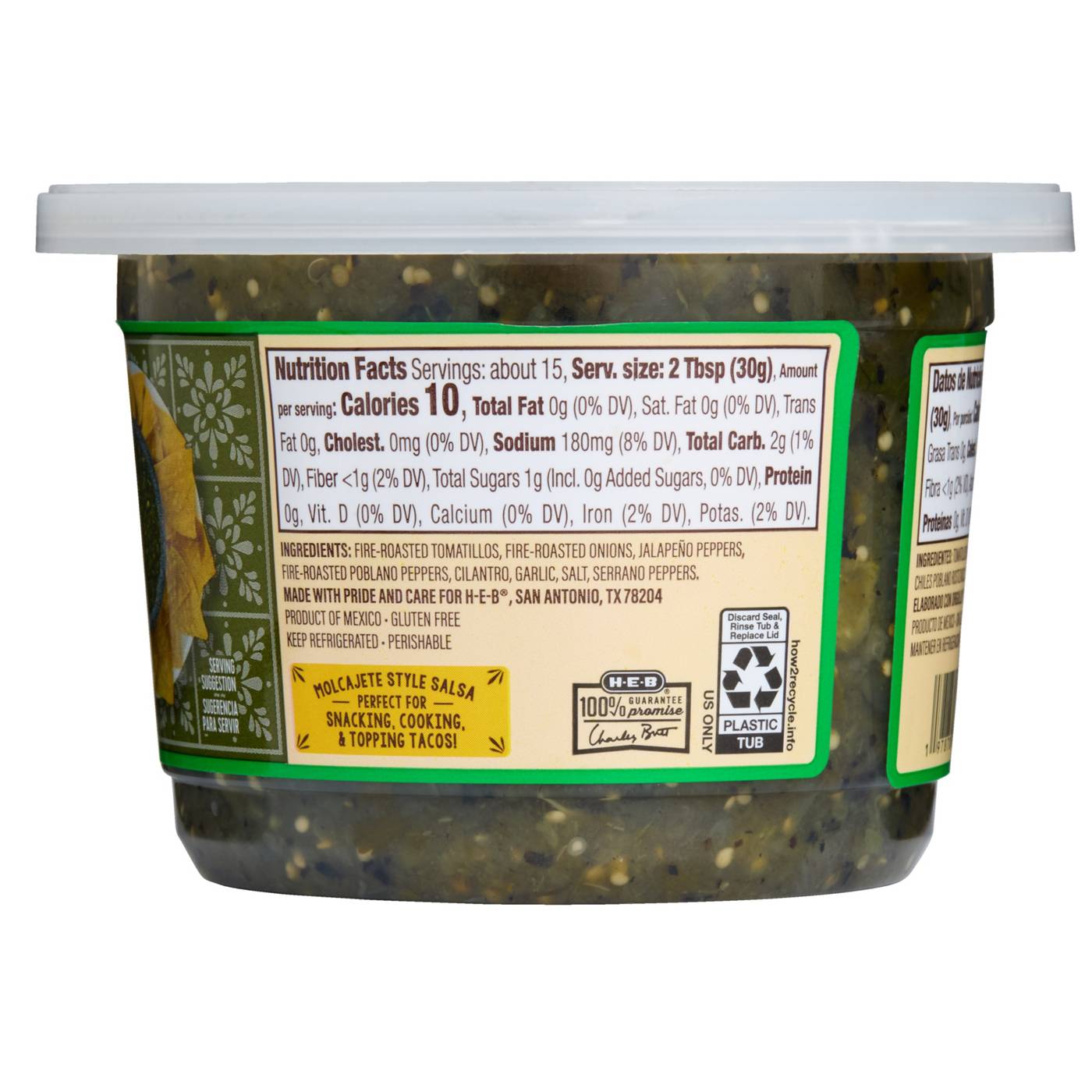 H-E-B Mi Tienda Fire-Roasted Salsa Verde - Mild; image 4 of 5