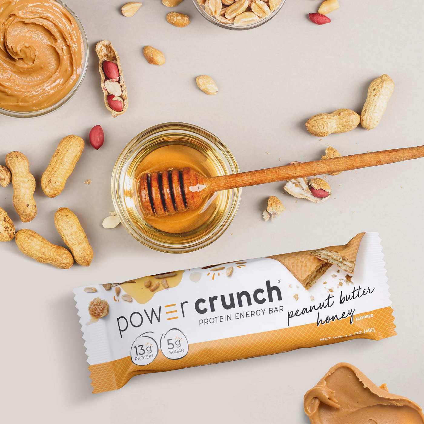Power Crunch Protein Wafer Bars - Peanut Butter Honey; image 2 of 5