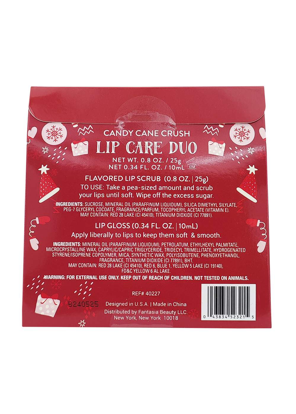 Lulu Lip Duo Set - Red Candy Cane Crush; image 2 of 2