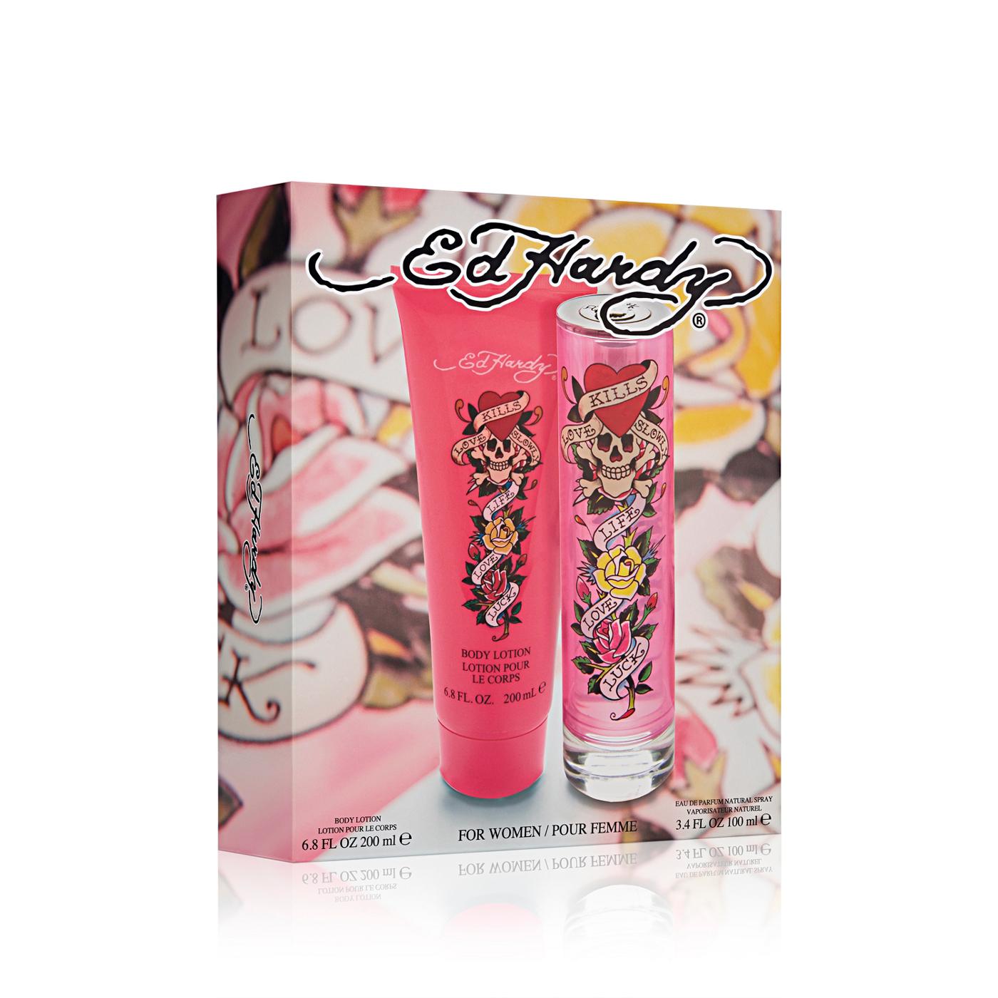 Ed Hardy Women's Perfume & Body Lotion Gift Set; image 1 of 5