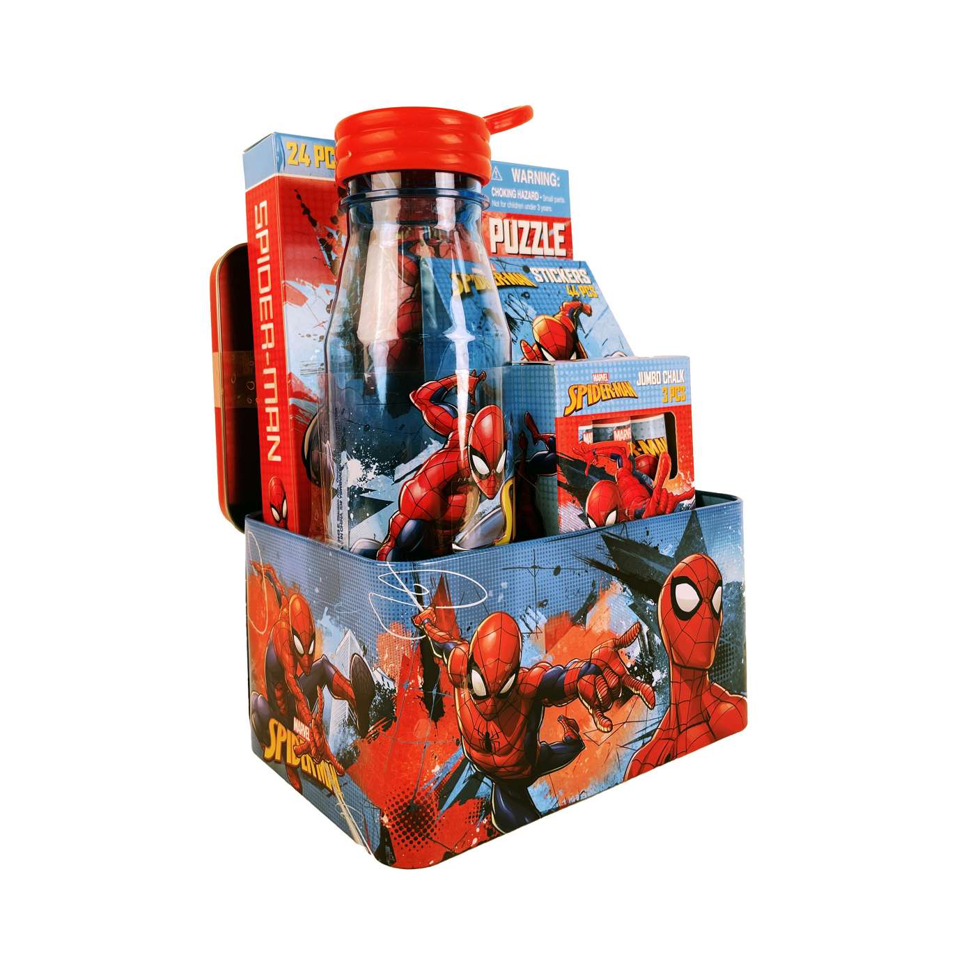 Megatoys Spider-Man Tin Box Valentine's Gift Set; image 2 of 3