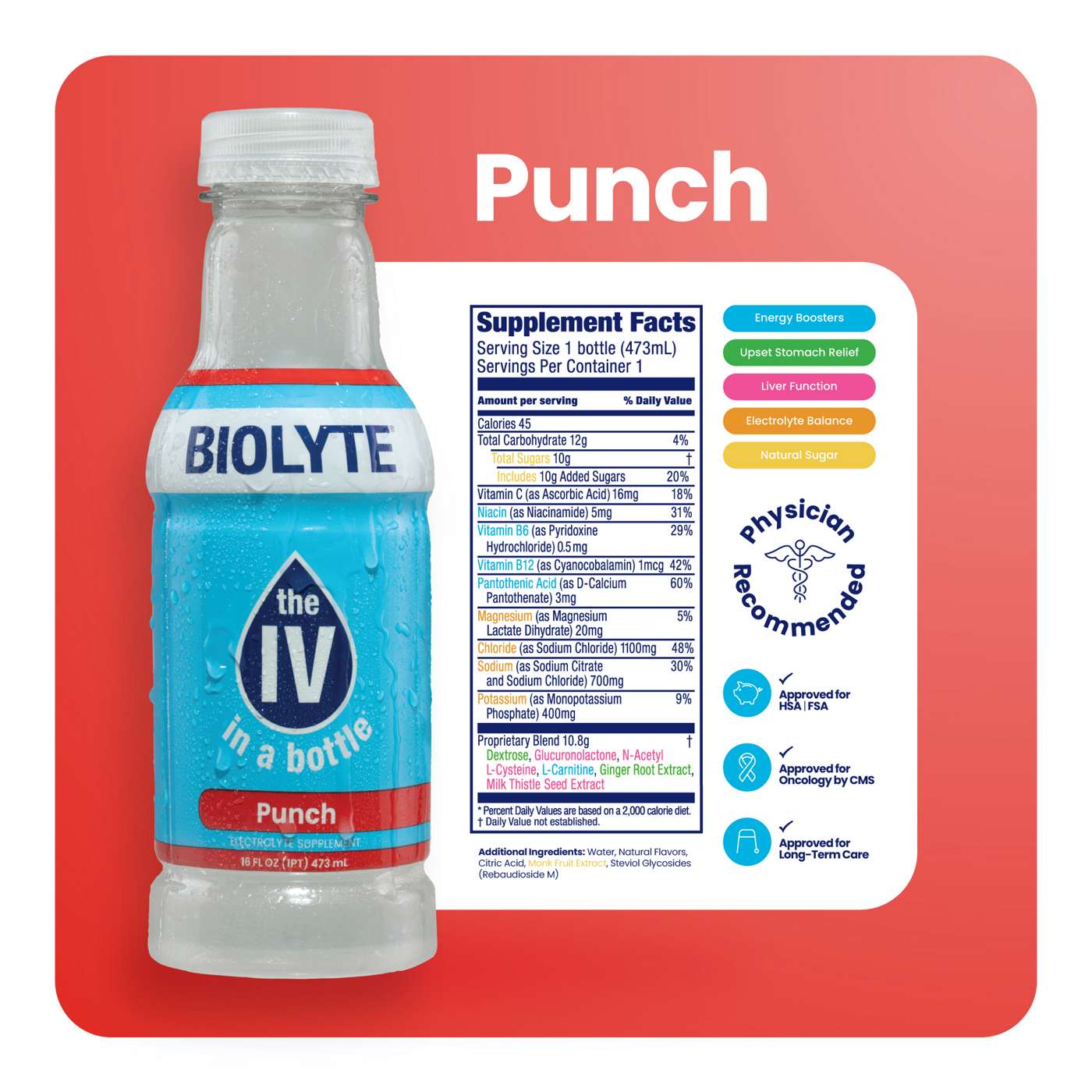 Biolyte Hydration Drink - Punch; image 2 of 2