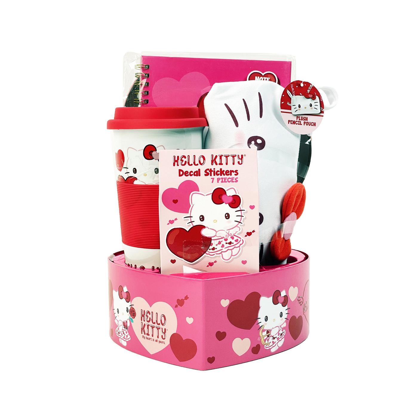 Megatoys Hello Kitty Heart Tin Box Valentine's Gift Set; image 1 of 4